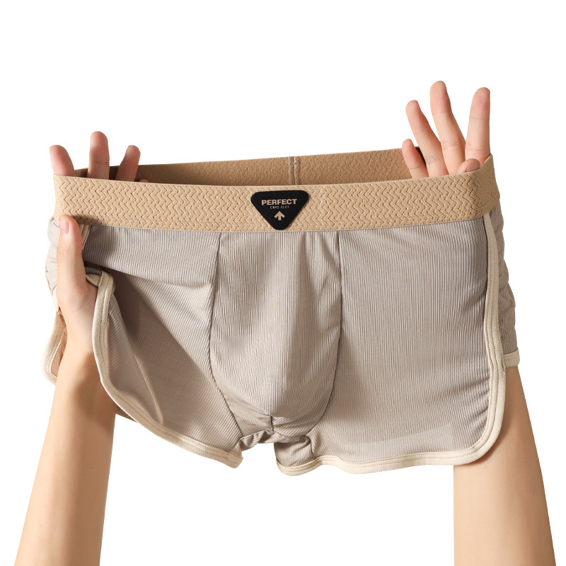 Pantalones interiores de hombre, pantalones cortos de cuatro cuadrados de alta calidad, pantalones cortos de cuatro cuadrados de Aloping, ropa interior de hombre, 7A, pantalones interiores de hielo antibacterianos.