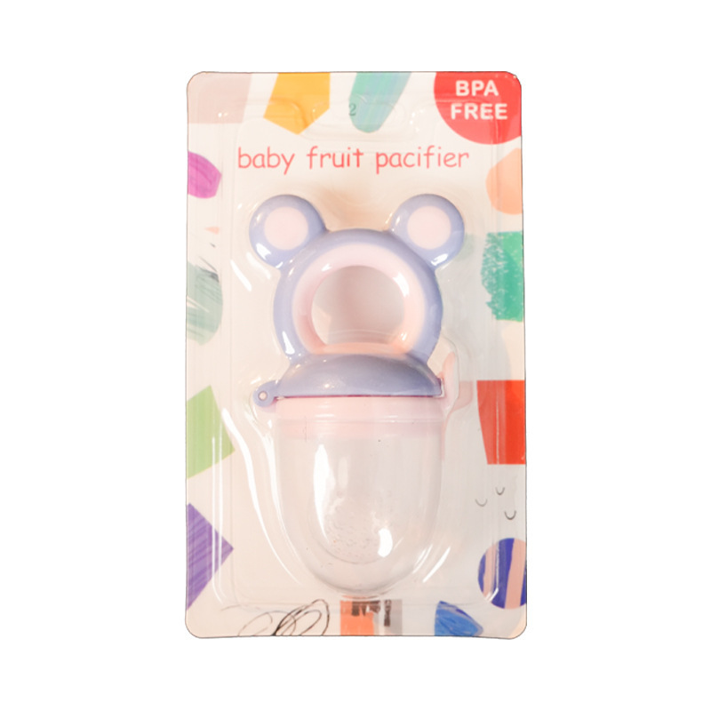 Tarjeta inglesa infantil música de frutas y verduras música de mordida de silicona nutrición para bebés bolsa de malla de frutas y verduras dispositivo de alimentación de alimentos complementarios