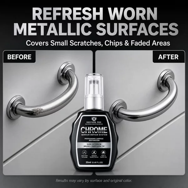 Chrome Repair Pen, Metal Surface Refurbishing Paint Pen, Silver Electroplating Repair Liquid, for Car Wheels and Door Handles