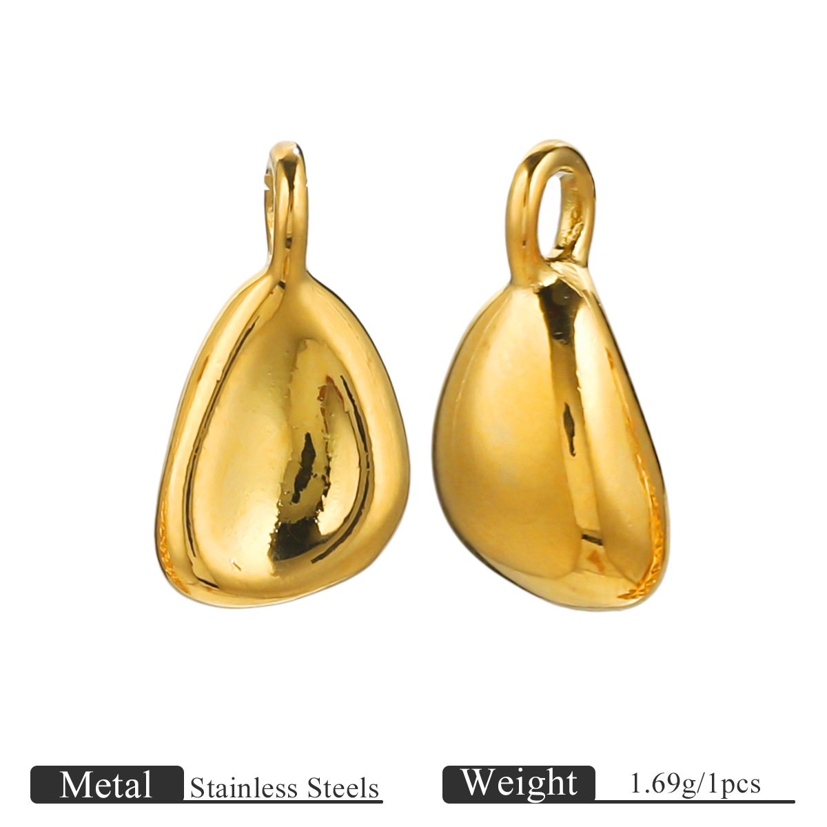 Colgante de acero inoxidable estilo múltiple oso amor gotas de agua Durian cola diamante accesorios joyería DIY