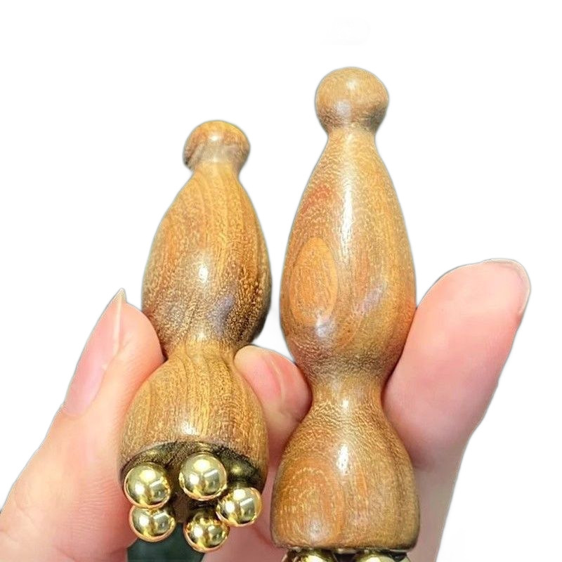 家用小莲蓬按摩器眼部点穴专用脸部按摩疏通经络紫光檀款拨筋棒|undefined