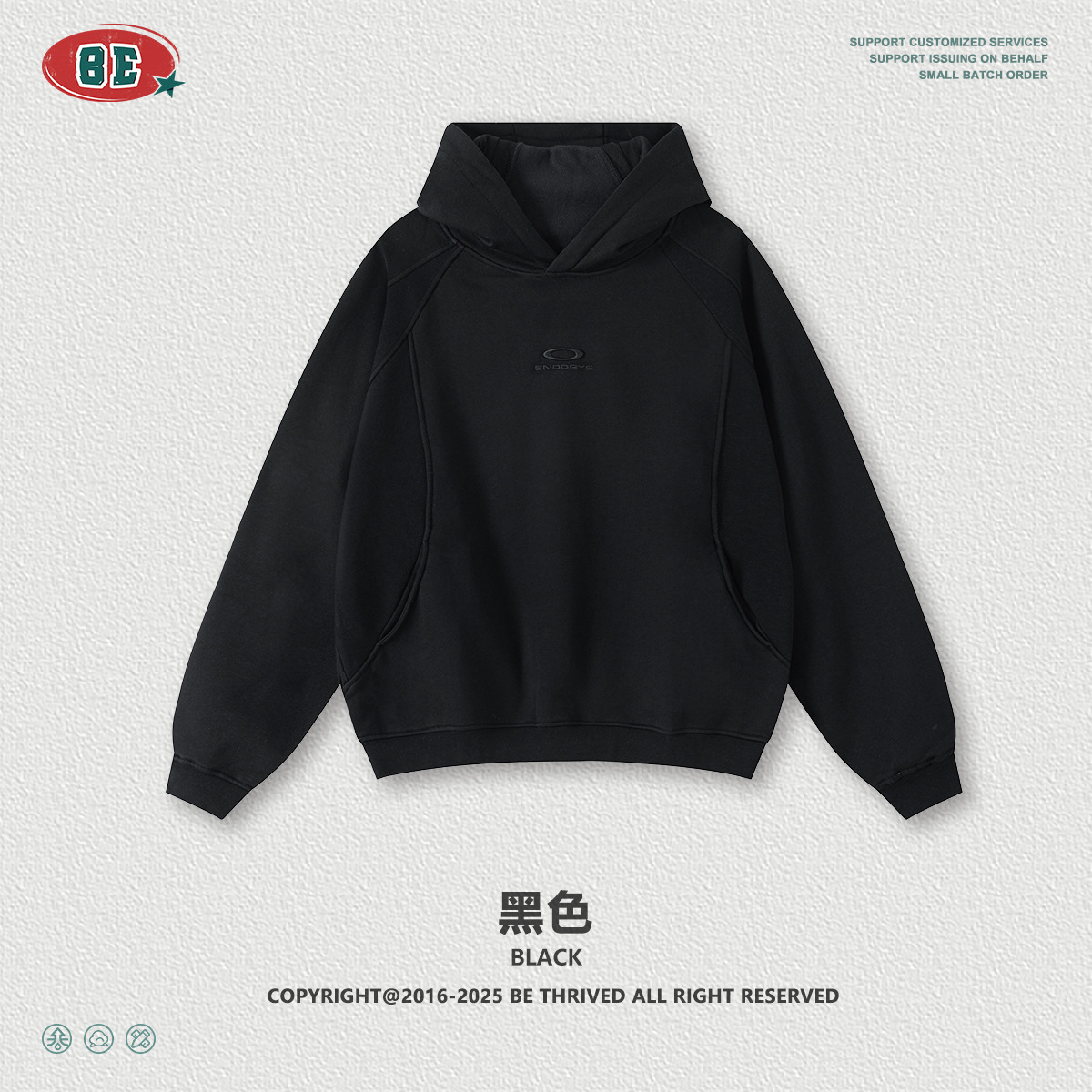 BE ropa de hombre otoño / invierno 2025 marca de moda americana bordada de terciopelo de moda empalmado chaqueta con sombrero suelta casual camisa con sombrero de manga larga para hombre image 8