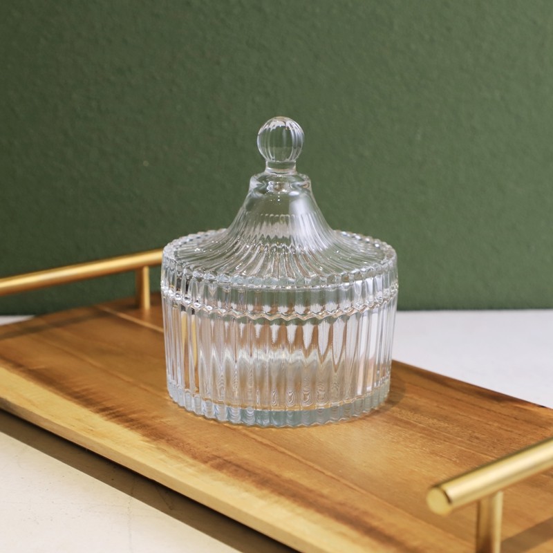 Yurt glass diy candle Cup handmade container aromatherapy glass sugar jar soy wax container ins vintage