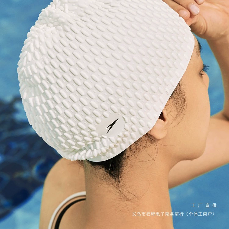 Шапочка для плавания с каплями воды для мужчин и женщин, большая силиконовая водонепроницаемая шапочка для плавания с длинными волосами, не растягивающаяся шапочка для плавания с каплями воды, силиконовая шапочка для плавания