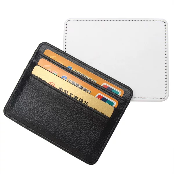 Factory Direct Supply Heat Transfer Business Card Holder Horizontal Blank White Sublimation Bank Card Holder for Printing Logo Advertising