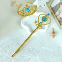 Детская повязка на голову с короной, аксессуары для волос, волшебная палочка принцессы для девочек, сказочная палочка, платье, замороженный стиль, ювелирные изделия, головные уборы