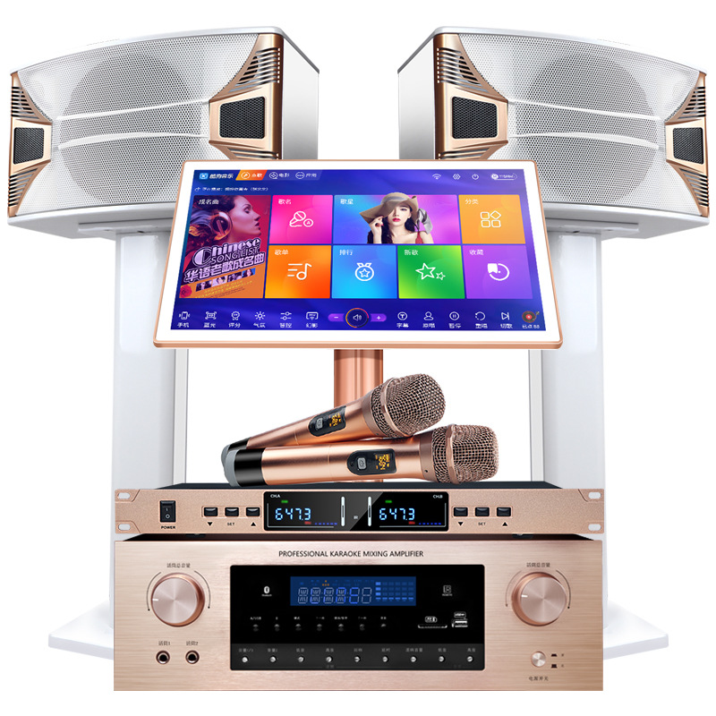 Sistema de Audio Familiar Huanqiangdi para Karaoke, Biblioteca de Canciones Kugou, Máquina de Karaoke, Altavoz con Bluetooth para Entretenimiento Musical