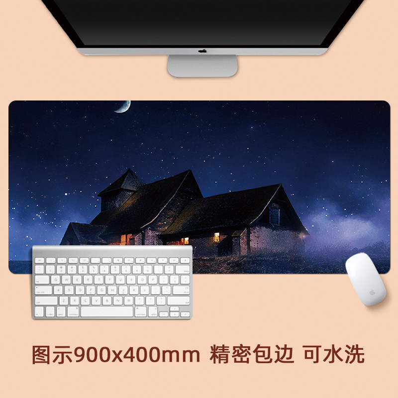 Van Gogh pintura al óleo paisaje pintura paisaje de gran tamaño estera del ratón paisaje retro artístico creativo bloqueo engrosada estera de la tabla