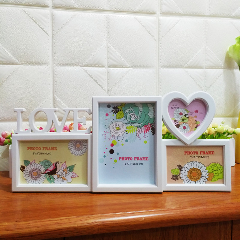 96 pick-up Festival amor combinación marco de fotos PVC plástico marco de fotos de la boda foto estudio regalo image 1