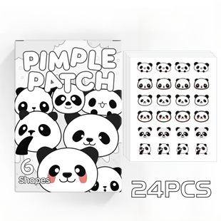 Hydrocolloid acne stickers cute panda pattern design acne concealer makeup available 24/120pcs