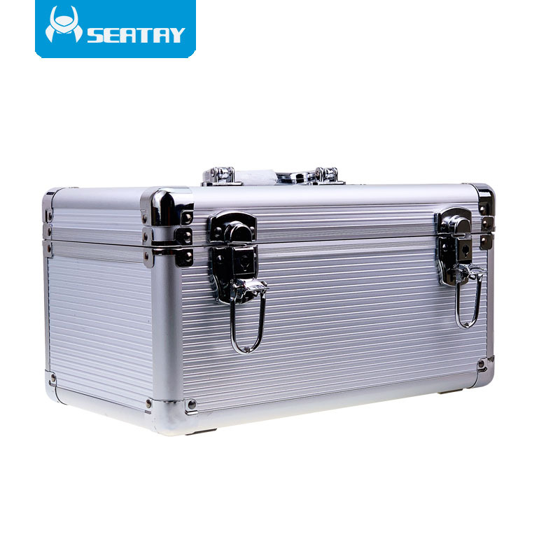 Caja de protección de disco duro caja de almacenamiento caja de seguridad caja de almacenamiento de 14 piezas cerradura de seguridad clasificación de almacenamiento multiusos caja de protección de almacenamiento