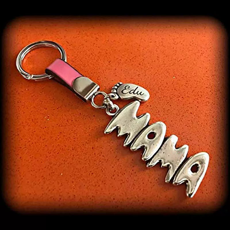 Keychain stainless steel for mother's day, creative pendant, accessory