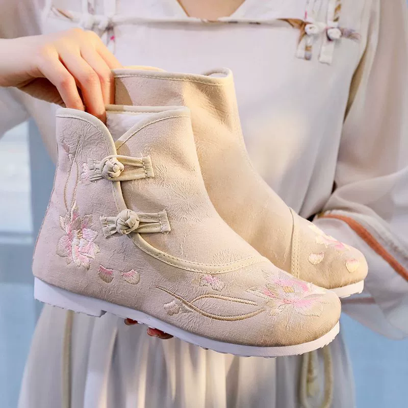 Autumn Hanfu, low boots, Chinese style