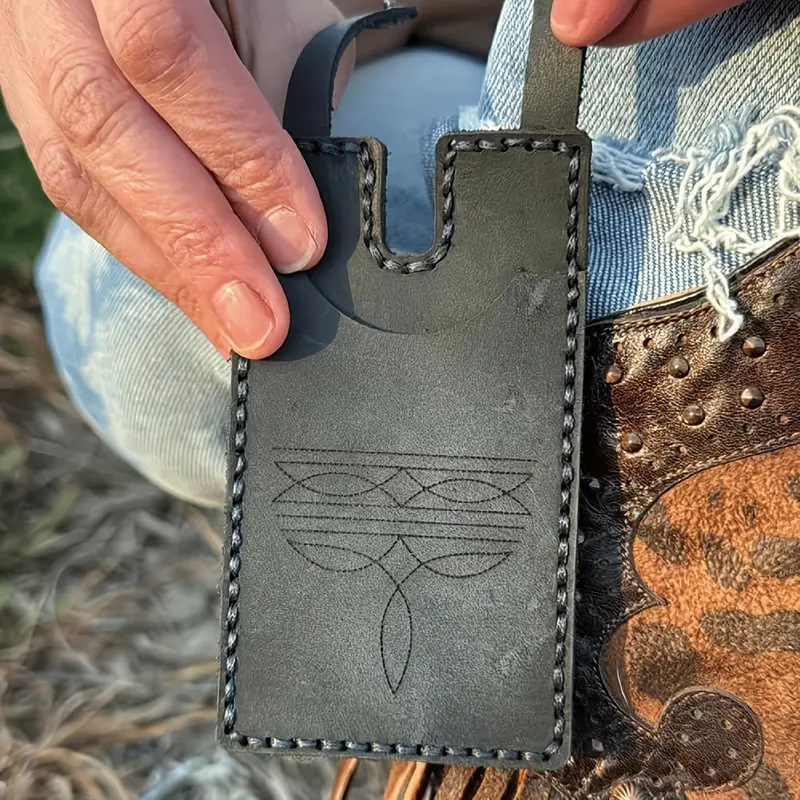 Cross-Border Spot Western Boot Wallet with Snap Strap Western Boot Coin Purse