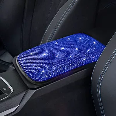 with Sparkling Diamonds Armrest Cover, Armrest box - blue-diamond