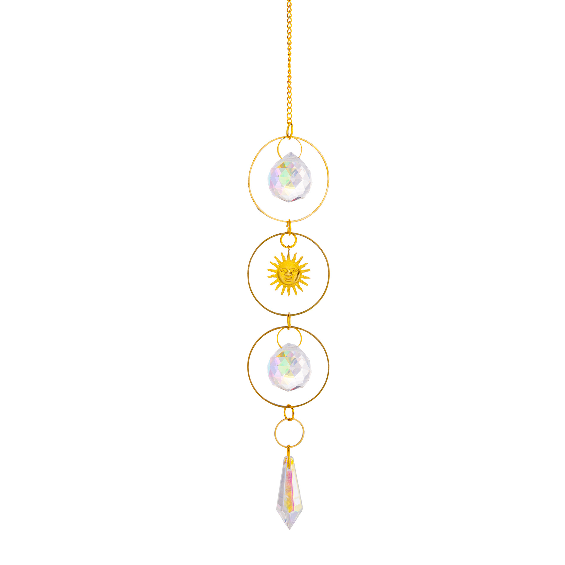 Artistic Sun Star Moon Crystal Pendant display picture 14