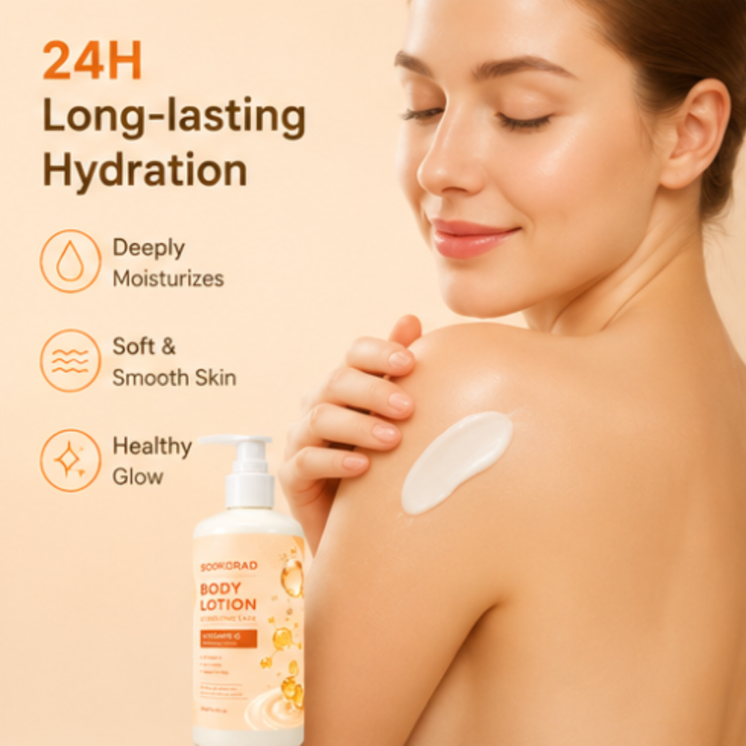 Loción Corporal Nutritiva con Vitamina C y E Hidratante y Suavizante para Cuidado Corporal