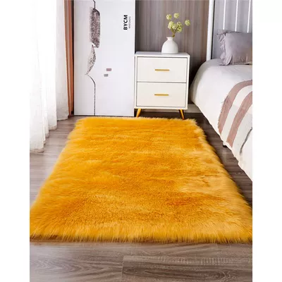 Long Plush Carpet in Orange Car Carpet - golden-orange-customized