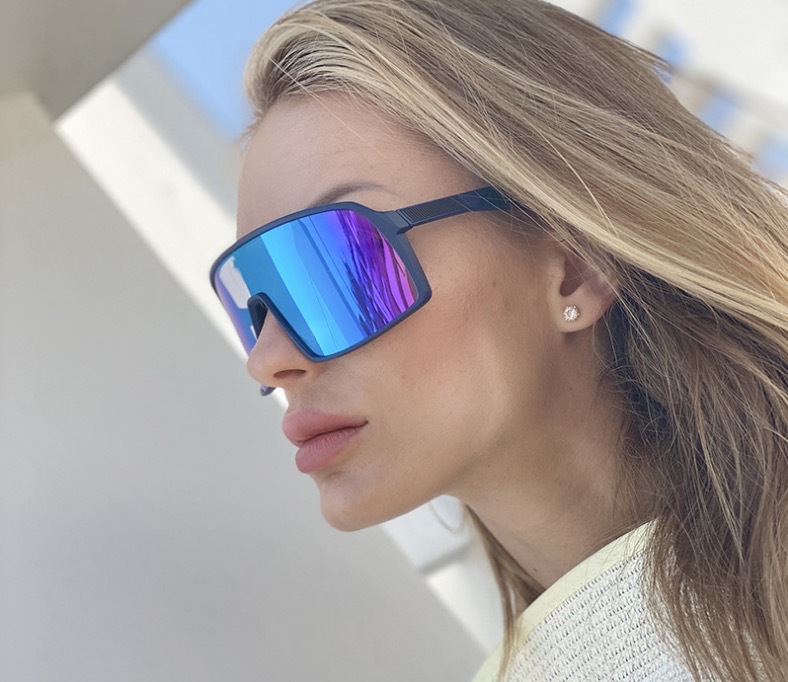 Punk Streetwear Solid Color Pc Special-shaped Mirror Full Frame Sports Sunglasses display picture 1