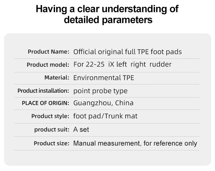 Suitable for 22-25 Bmw Ix Car Floor Mats, Special Car Floor Mats, Anti-Dirty Tpe Floor Mats, Cross-Border