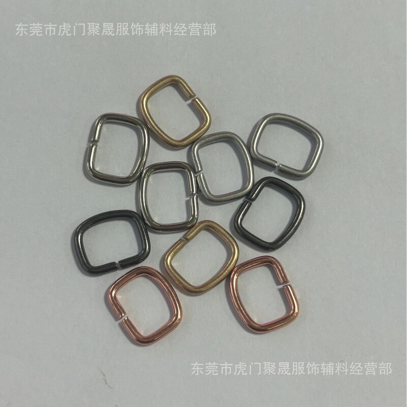 Metal D-ring D-shaped iron buckle semicircular iron buckle mobile phone rope adjustment buckle luggage hanging belt hardware accessories