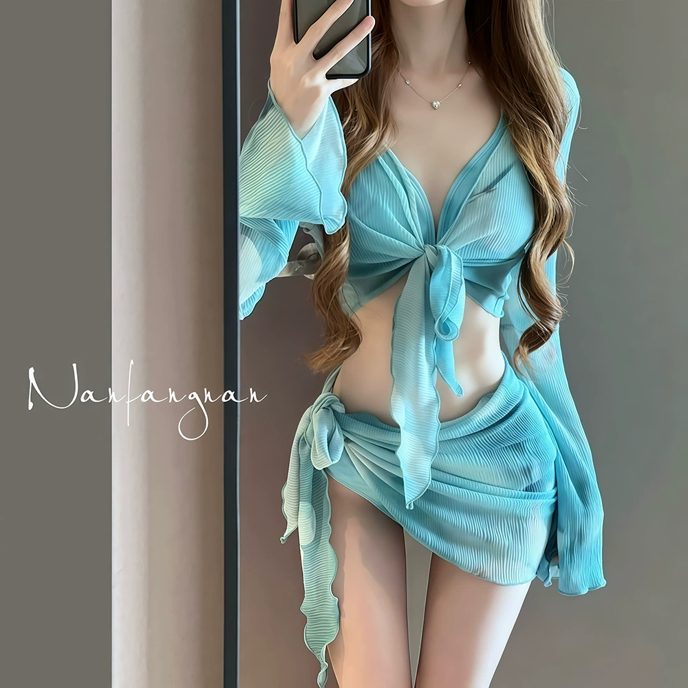 Бикини Bikini сплит купальник женский 2025 новый чистый похоть пляж поддельный ветер горячий источник сексуальный купальник