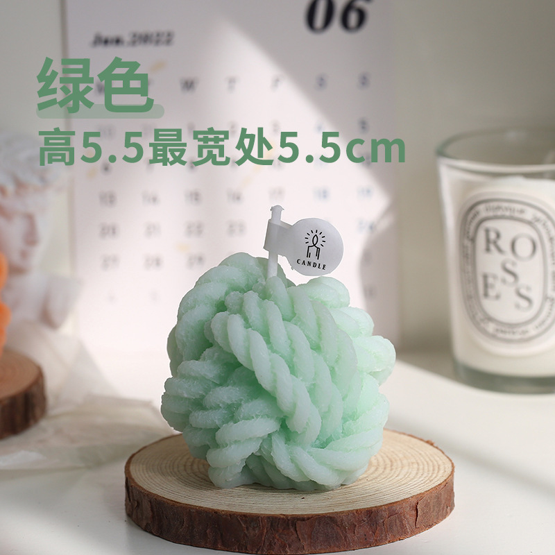 小毛线香薰蜡烛 diy香氛礼品生日礼物伴手礼创意拍照道具跨境专供|undefined