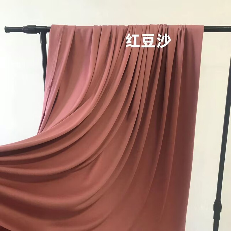 创垚婚庆粉色牛奶丝布料弹力布幔吊顶婚礼堂顶部韩式多层波浪纱幔|undefined