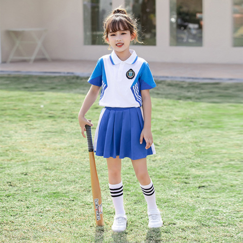 Children's Summer Performance School Uniforms for Primary School Students, Including Boys and Girls, Class Uniforms, Kindergarten School Uniforms, Short-Sleeved Sports Sets