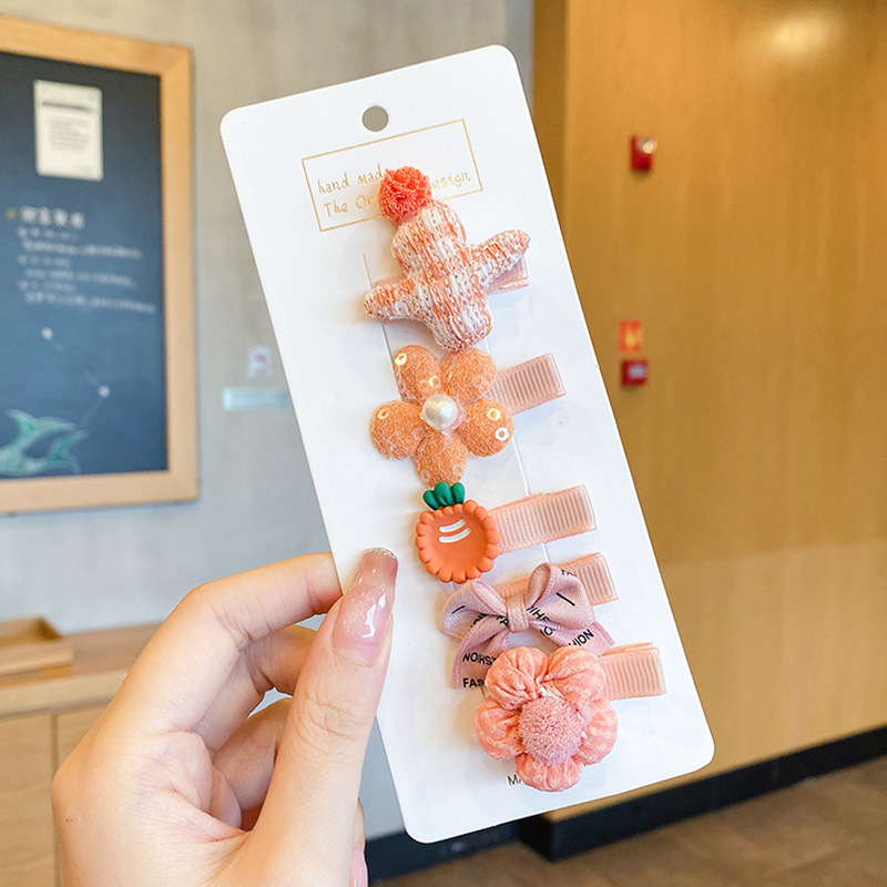 女童胎毛夹婴儿发卡可爱软萌不伤发宝宝小夹子儿童头饰汗毛夹|undefined