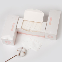 跨境化妝棉7.5cm*7.5cm雙面雙效三層加厚方形英文盒裝卸妝棉批發