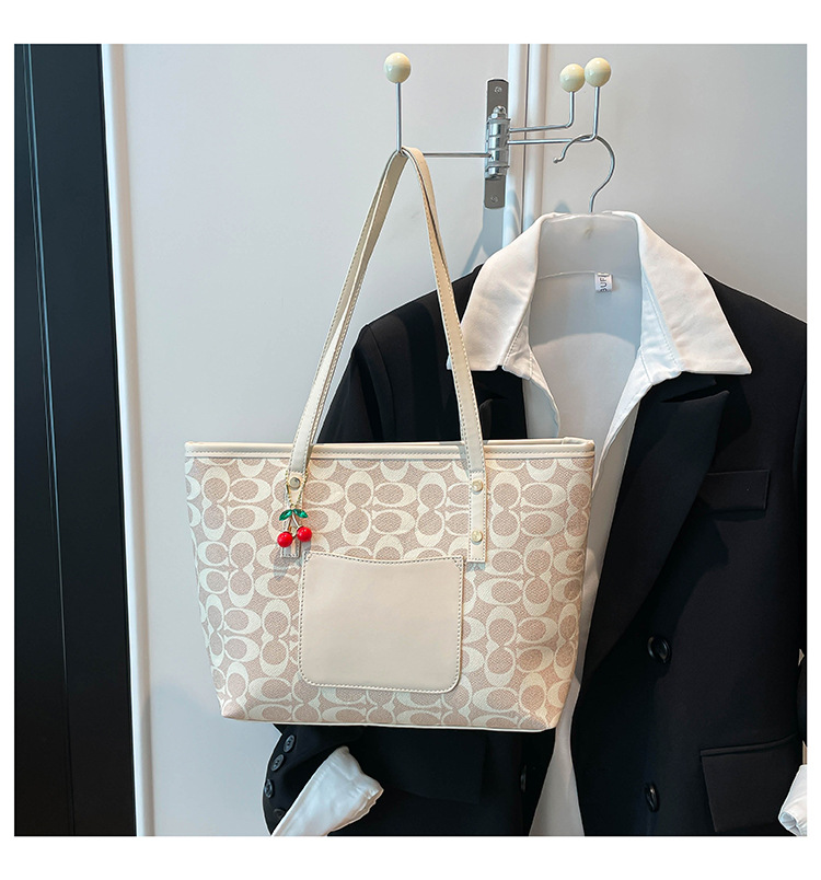Classic Zipper Tote Bag, Daily Commute Shoulder Handbag, Large Capacity, Multiple Colors Available