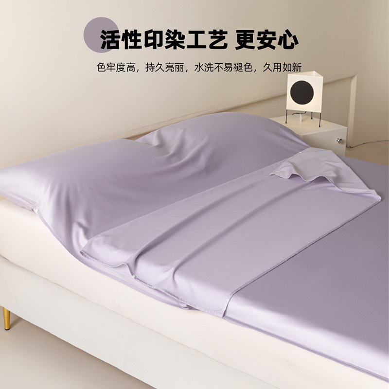 Clase A 100 saco de dormir sucio de hotel de algodón de fibra larga, sábanas de viaje de algodón de algodón, funda de edredón, tesoro portátil para dormir