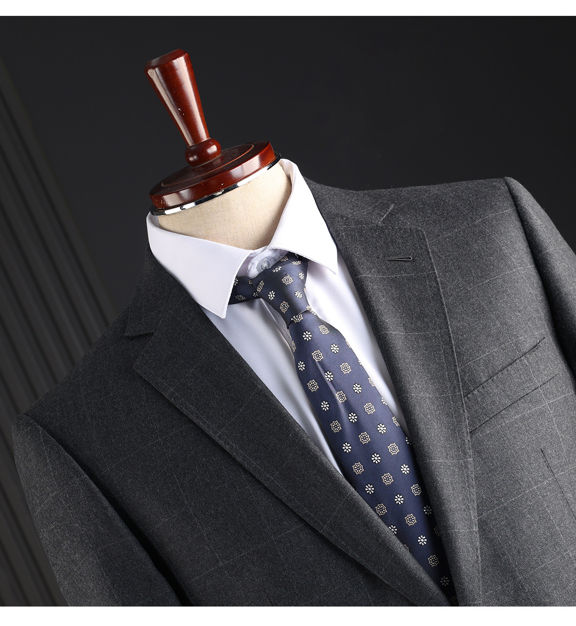 Korean Style Men's Wool Suit Set Business Casual Wrinkle Resistant Half Canvas Wedding Groomsmen Clothing_viptrois.com