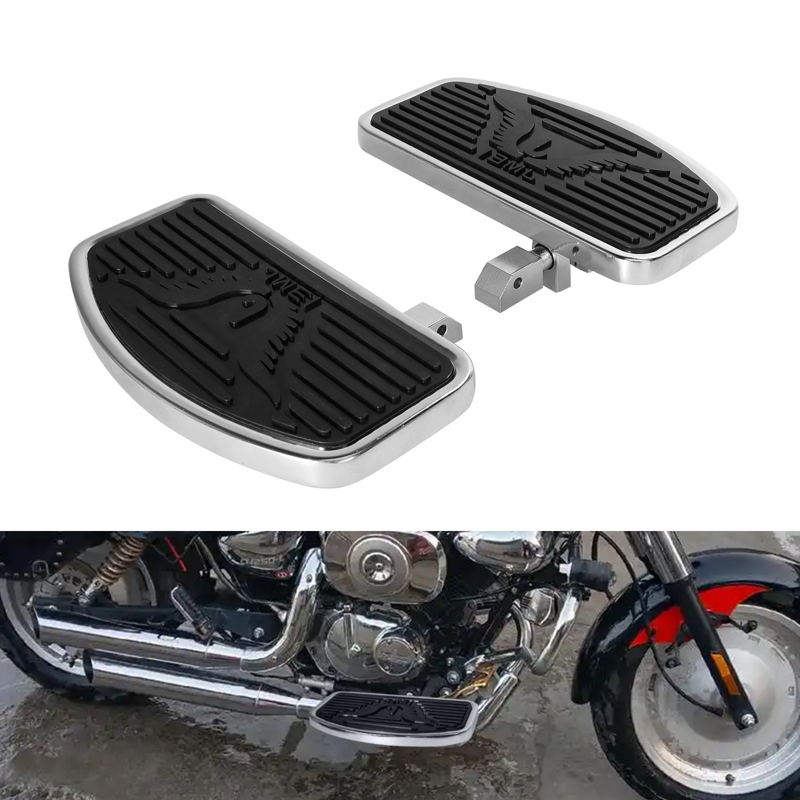 Motorcycle accessories: Modified front and rear large footrests, suitable for VTX 1300/1800