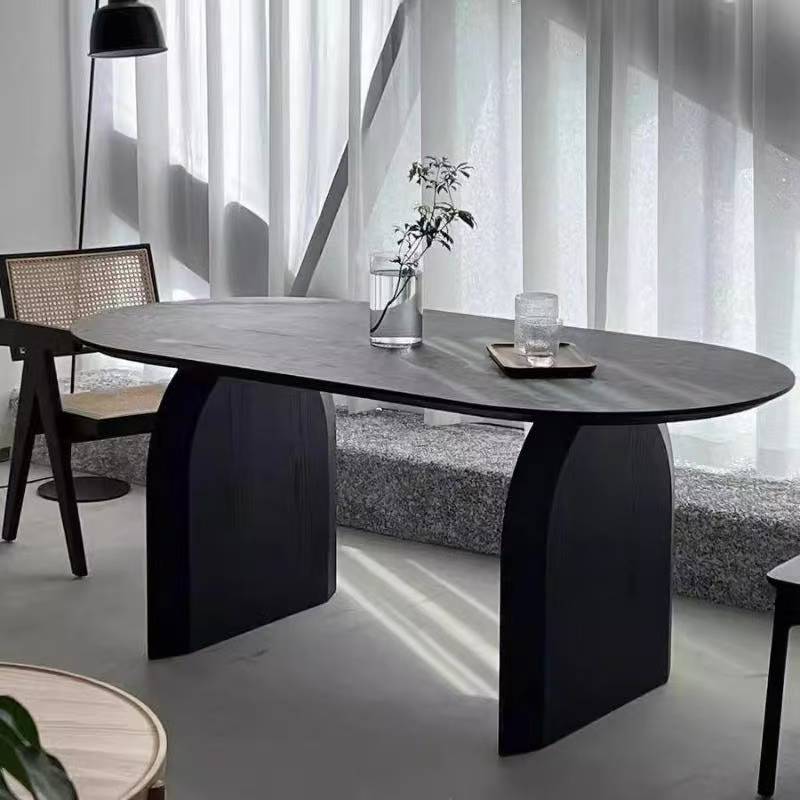 欧式乡村复古实木餐桌时尚家居长饭桌现代简约松木西餐桌厂家直发