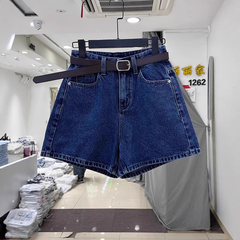 Ins Fashion Denim Shorts Women's High Waist 2025 New Summer Thin Light Blue Loose A-Line Wide Leg Shorts Women Ins Fashion Denim Shorts Women's High Waist 2025 New Summer Thin Light Blue Loose A-Line Wide Leg Shorts Women