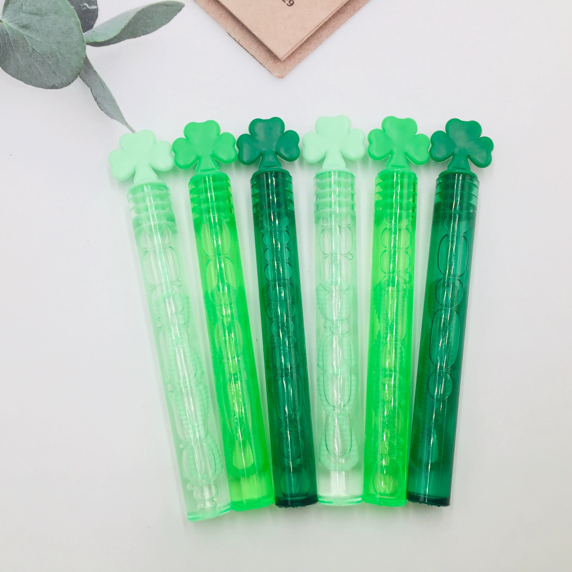 Детская игрушка "Ирландский клевер" с мини-трубкой для пузырей, 4,5 мл, трубка для выдувания пузырей с водой