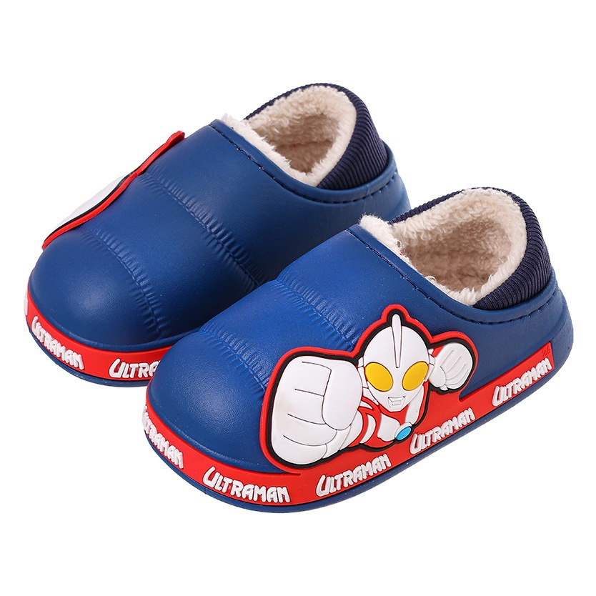 Ultraman invierno bolsa de los niños zapatos de algodón de tacón niños y niñas desgaste exterior impermeable niños grandes y medianos Zapatillas de algodón bebé caliente