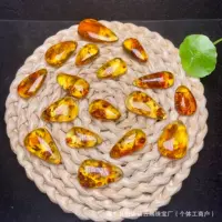 Натуральный янтарь капли воды кулон ожерелье украшения diy аксессуары женский минималистский маленький красный букет в прямом эфире оптовый производитель