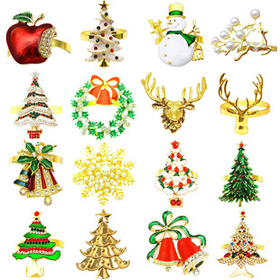Napkin buckle cartoon Bell wreath old man Christmas tree Europe and the United States New Elk cross-border new Christmas manufacturers