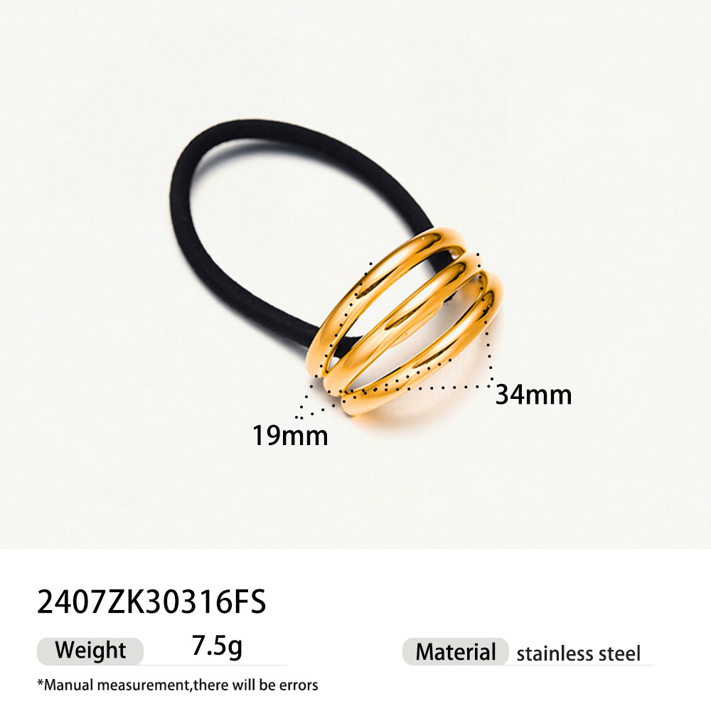 TINA Europa y América joyas de cabello de acero inoxidable anillo de cabello de alta calidad induces correa de cabello de cola de caballo alta joyas de cabello