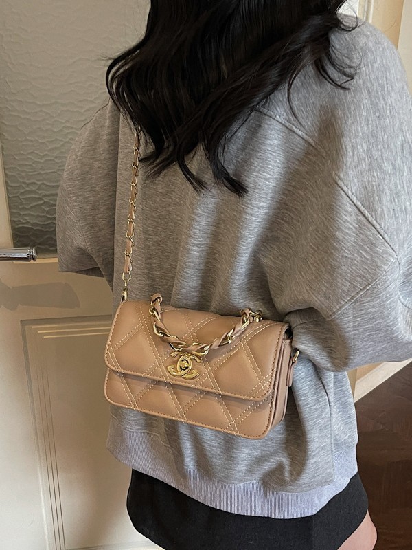 Xiaoxiaoxiang estilo de cadena de diamante bolso pequeño, bolso de lujo ligero, bolso de mano de alto nivel, bolso de hombro de estilo exterior, bolso de hombro