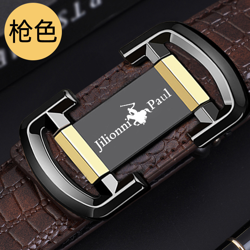 Cinturón de los nuevos hombres hebilla automática piel de vaca moda negocios elite pantalones de los hombres cinturón versátil casual cocodrilo patrón cinturón