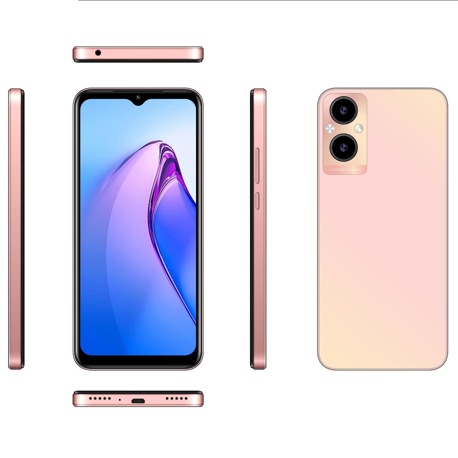 New Large-Screen Smartphone A96Pro Android 8.0 High Configuration 2+16g Memory Smartphone Cross-Border Mobile Phone