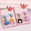 Children's earrings, cute long ear clips for princess, no pierced ears, wholesale