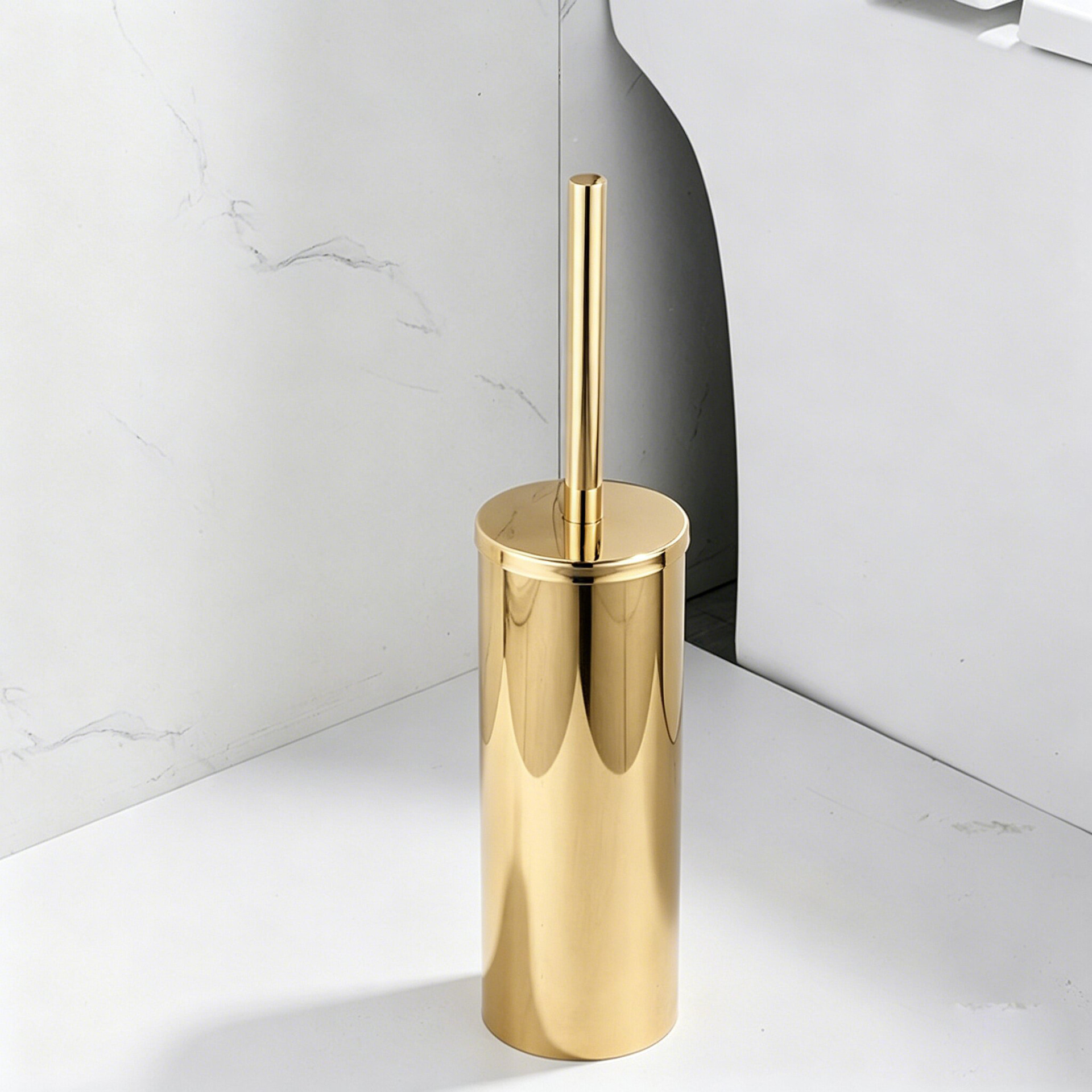 Baño para el hogar Juego de acero inoxidable Baño de pared de inodoro Cepillo de artefacto de limpieza de baño Rack de hotel transfronterizo