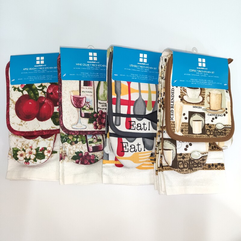 US Original Package Western Food Baking Wine Oven Gloves Heat Insulation Pad Square Towel Seven-Piece Set with Card Head US Original Package Western Food Baking Wine Oven Gloves Heat Insulation Pad Square Towel Seven-Piece Set with Card Head