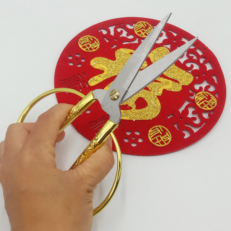 龍と鳳凰のハサミ、家庭用小型ハサミ、金ハサミ、手仕事の裁縫ハサミ、紙切断ハサミ、龍と鳳凰のハサミ、金鋼ハサミ