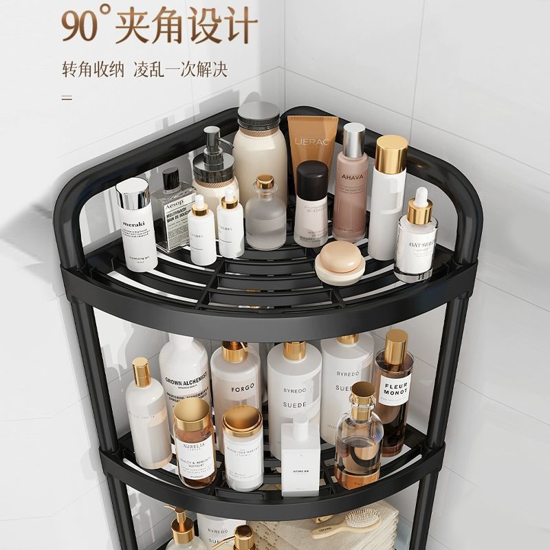 Estante de almacenamiento de baño inodoro inodoro inodoro estante de almacenamiento sin perforación inodoro estante de almacenamiento de piso triangular